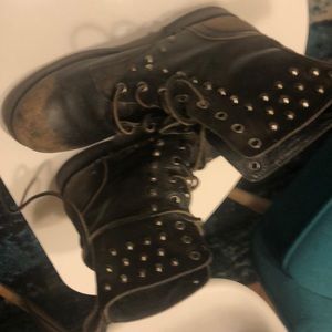 Black Frye Leather studded boot. Authentic Frye.